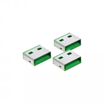 InLine 20 vnt. papildymo pakuotė USB prievadų blokatoriams, žalia 55723N