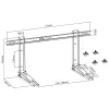 Oro kondicionieriaus laikiklis InLine baltas 775mm 400mm 365mm