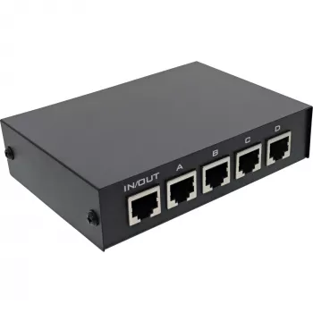 InLine RJ45 rankinis jungiklis 1 į 4 5x RJ45 lizdas Fast Ethernet