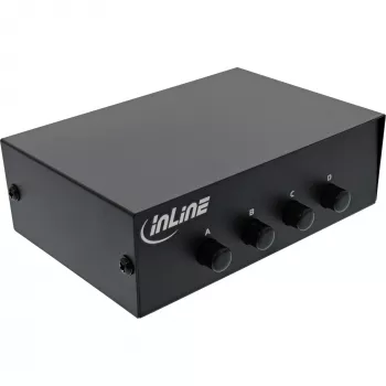 InLine Serial switch mechaninis 4 prievadų RS232 9-pin Sub-D laidinis