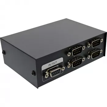 InLine Serial switch mechaninis 4 prievadų RS232 9-pin Sub-D laidinis