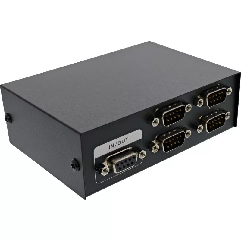 InLine Serial switch mechaninis 4 prievadų RS232 9-pin Sub-D laidinis
