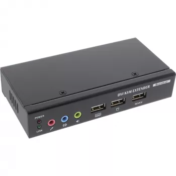 InLine DVI USB KVM prailgintuvas per TP kabelį su garsu iki 50 m