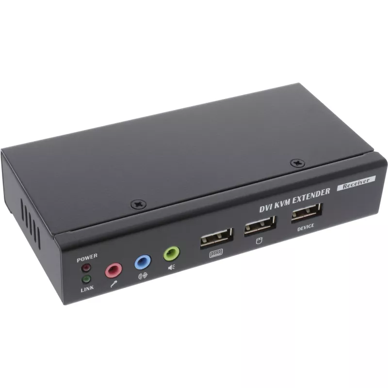 InLine DVI USB KVM prailgintuvas per TP kabelį su garsu iki 50 m