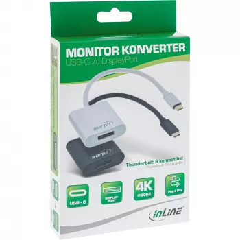 USB-C į DisplayPort adapteris InLine 64102S 4K 60Hz