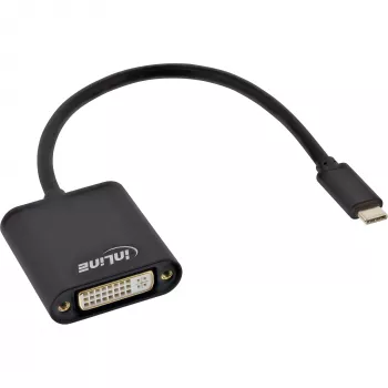 USB vaizdo keitiklis InLine 64103B USB-C (vyriškas) į DVI (moteriška)