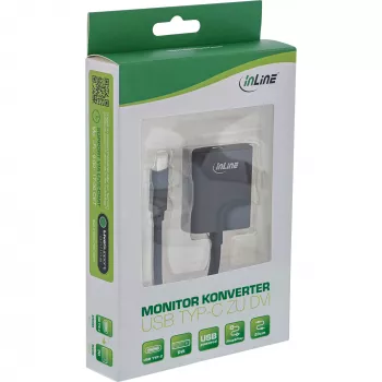 USB vaizdo keitiklis InLine 64103B USB-C (vyriškas) į DVI (moteriška)