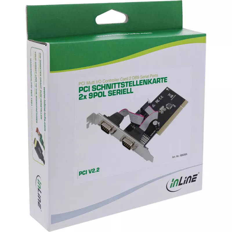 InLine PCI daugiafunkcis I/O valdiklis su 2 DB9 nuosekliaisiais prievadais