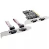 InLine PCI kelių I/O prievadų valdiklio kortelė su 4 DB9 nuosekliaisiais prievadais