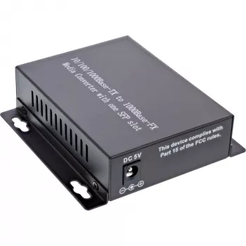 InLine tinklo medijos keitiklis 10/100/1000 Mb/s TP į SFP FO, MM, 550 m