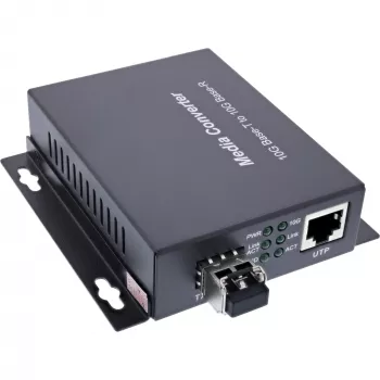 InLine 66659E tinklo medijos keitiklis 10 Gb/s 850 nm daugiamodis juodas