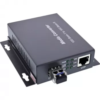 InLine 66659F tinklo medijos keitiklis 10 Gb/s 1310 nm vienmodis juodas