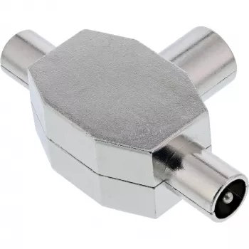 InLine antenos T-skyriklis TV 1x Coax lizdas į 2x Coax kištukai 69914