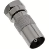 InLine Coaxial Adapter F kištukas SAT į IEC kištuką Antena