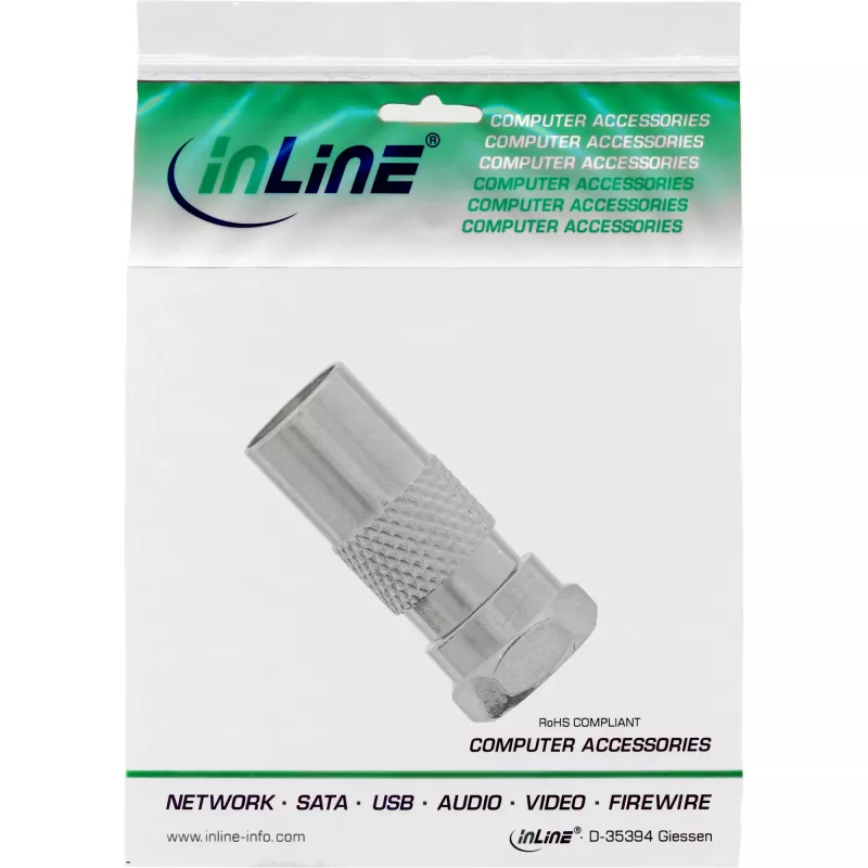 InLine Coaxial Adapter F kištukas SAT į IEC kištuką Antena