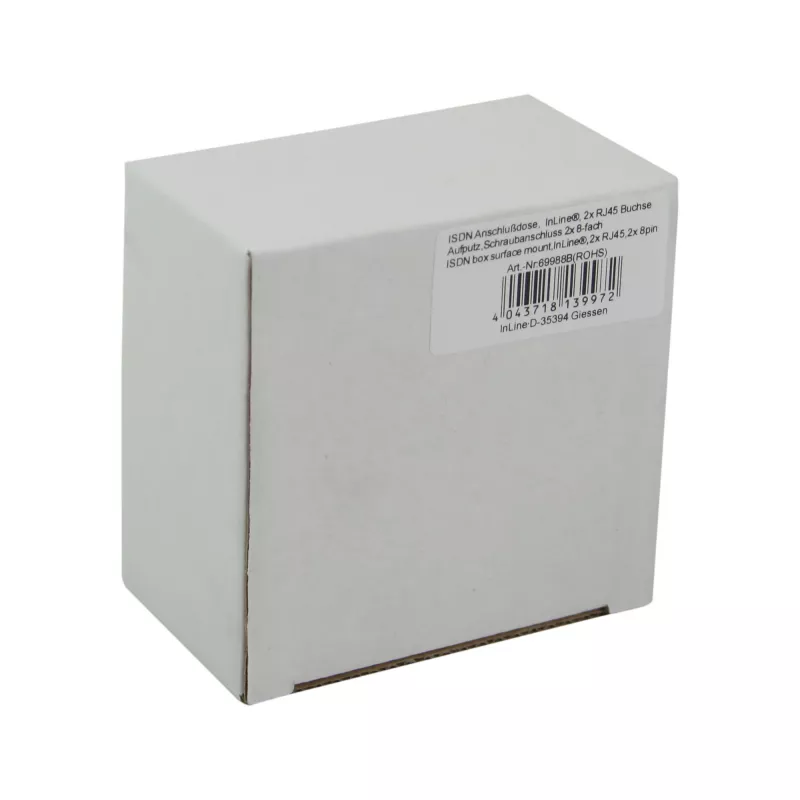 InLine ISDN sieninė plokštelė 2x RJ45 lizdas 2x 8 prievadų 69988B