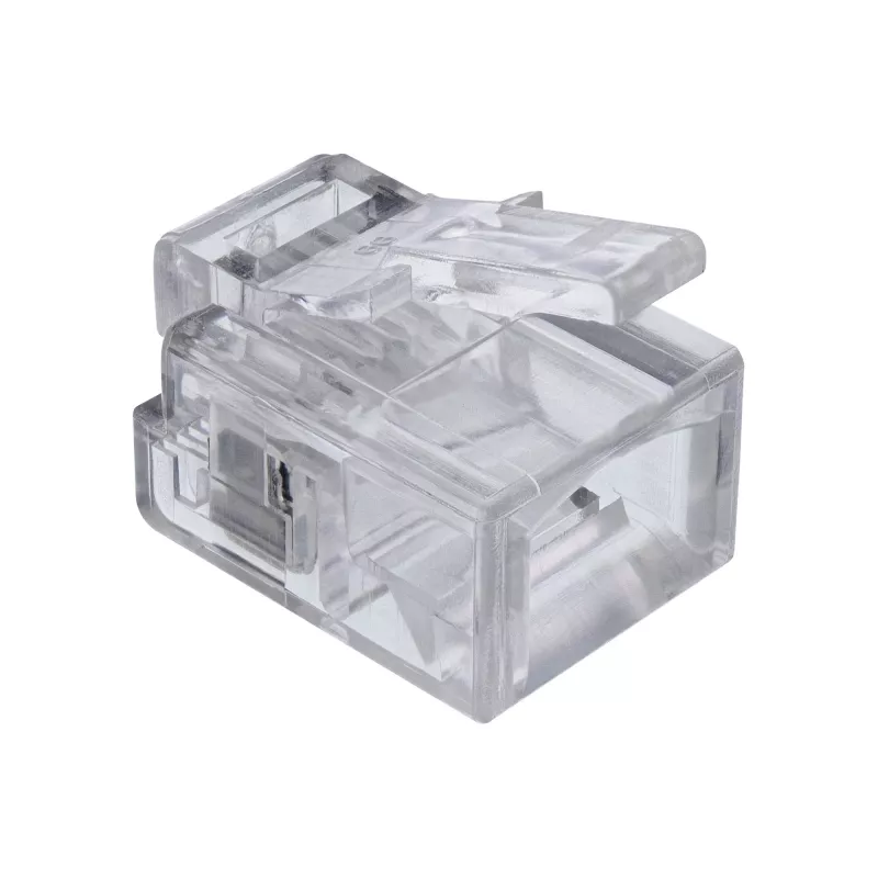InLine 6P4C RJ11 modulinis kištukas apvaliam kabeliui, 10 vnt.