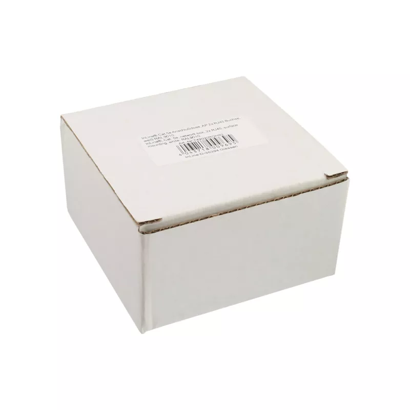 InLine Cat.5e tinklo dėžutė 2x RJ45 paviršiniam montavimui balta RAL9010
