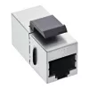 InLine RJ45 modulis motina-motina SNAP-In Cat.6 STP, juodas/sidabrinis