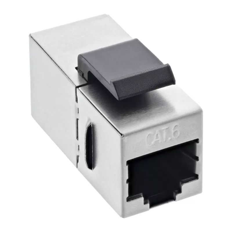 InLine RJ45 modulis motina-motina SNAP-In Cat.6 STP, juodas/sidabrinis