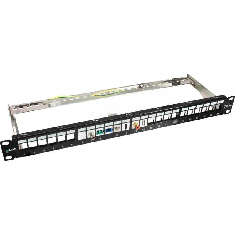 InLine RJ45 modulis motina-motina SNAP-In Cat.6 STP, juodas/sidabrinis
