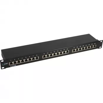 InLine Patch Panel 19 colių Cat.5e 24 prievadų 1U juoda RAL9005