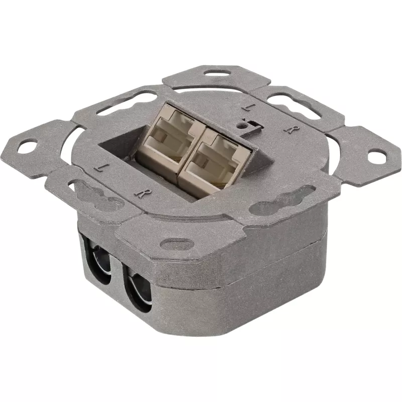 InLine 75602K Sieninė montažinė dėžutė 2x RJ45 vertikaliai, paviršiniam arba įleidžiamam montavimui
