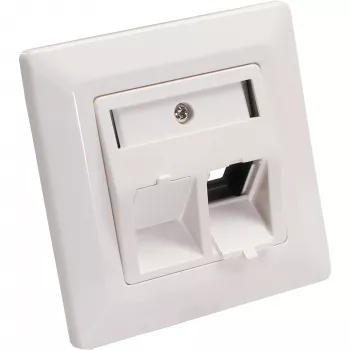 InLine rėmelis 2x RJ45 Bu/LSA įdėklams, Keystone SNAP-In, RAL9010