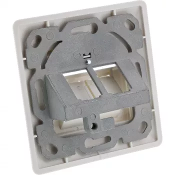 InLine rėmelis 2x RJ45 Bu/LSA įdėklams, Keystone SNAP-In, RAL9010