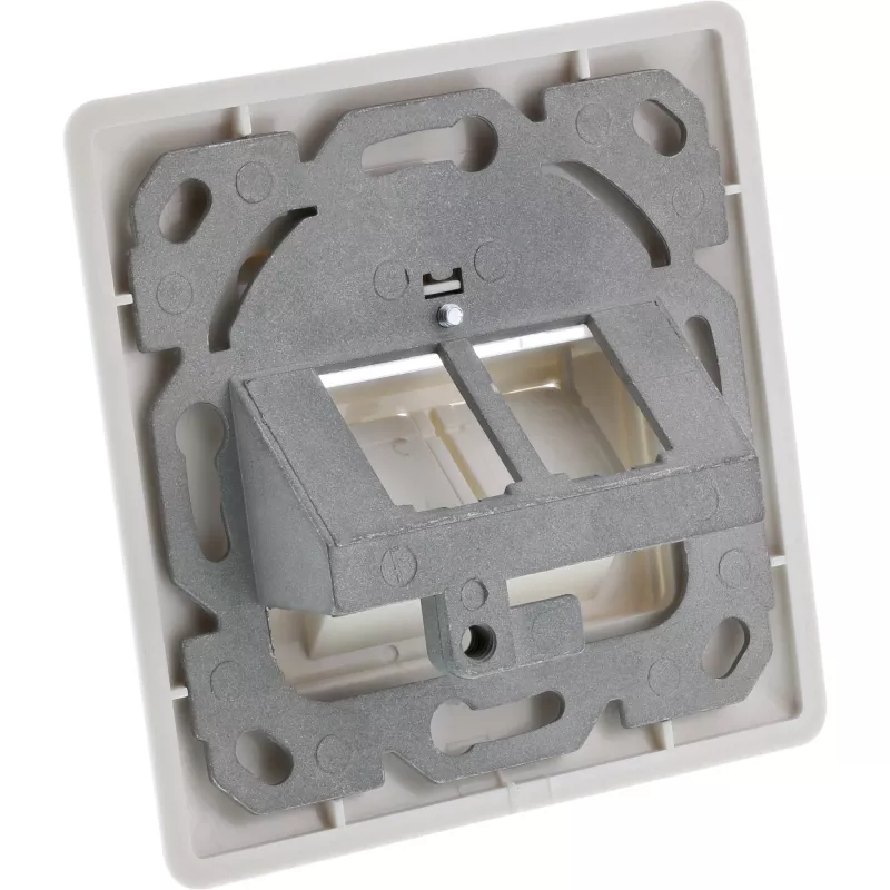 InLine rėmelis 2x RJ45 Bu/LSA įdėklams, Keystone SNAP-In, RAL9010