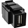 InLine USB 2.0 Snap-In modulis, USB 2.0 A lizdas / A lizdas, baltas korpusas