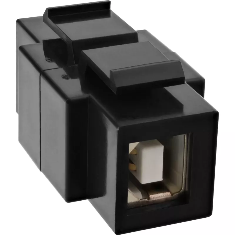 InLine USB 2.0 Snap-In modulis, USB 2.0 A lizdas / A lizdas, baltas korpusas
