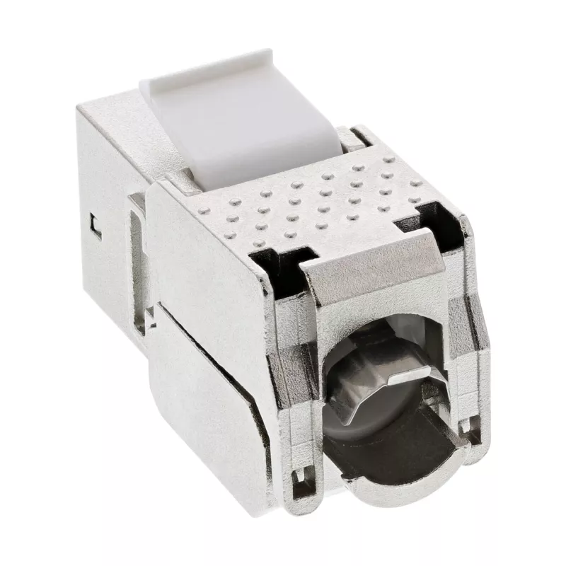 InLine RJ45 Keystone Jack Snap-In modulis Cat.6a su dulkių dangteliu, juodas