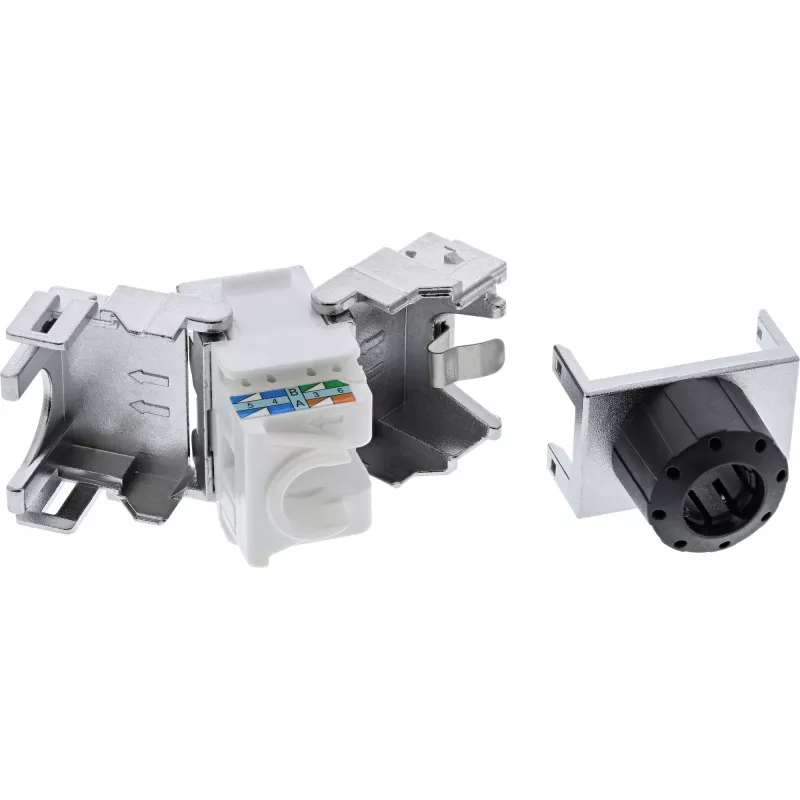InLine Premium RJ45 Keystone Jack Snap-In modulis Cat.6a su dulkių dangteliu