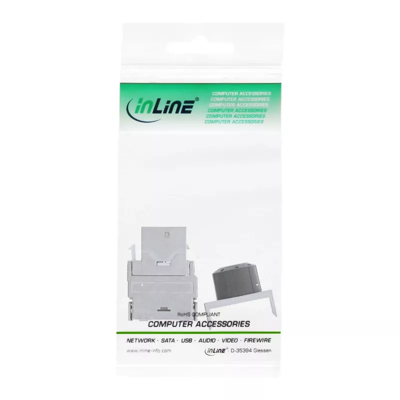 InLine Premium RJ45 Keystone Jack Snap-In modulis Cat.6a su dulkių dangteliu