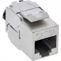 InLine Keystone RJ45 lizdas plonas, SNAP-In, Cat.6A, integruotas kabelio rišiklis