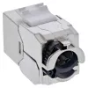 InLine Keystone RJ45 lizdas plonas, SNAP-In, Cat.6A, integruotas kabelio rišiklis