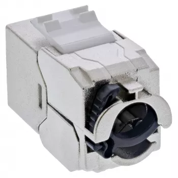 InLine Keystone RJ45 lizdas plonas, SNAP-In, Cat.6A, integruotas kabelio rišiklis