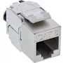 InLine Keystone RJ45 lizdas plonas, SNAP-In, Cat.8.1, integruotas kabelio raištis