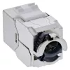InLine Keystone RJ45 lizdas plonas, SNAP-In, Cat.8.1, integruotas kabelio raištis