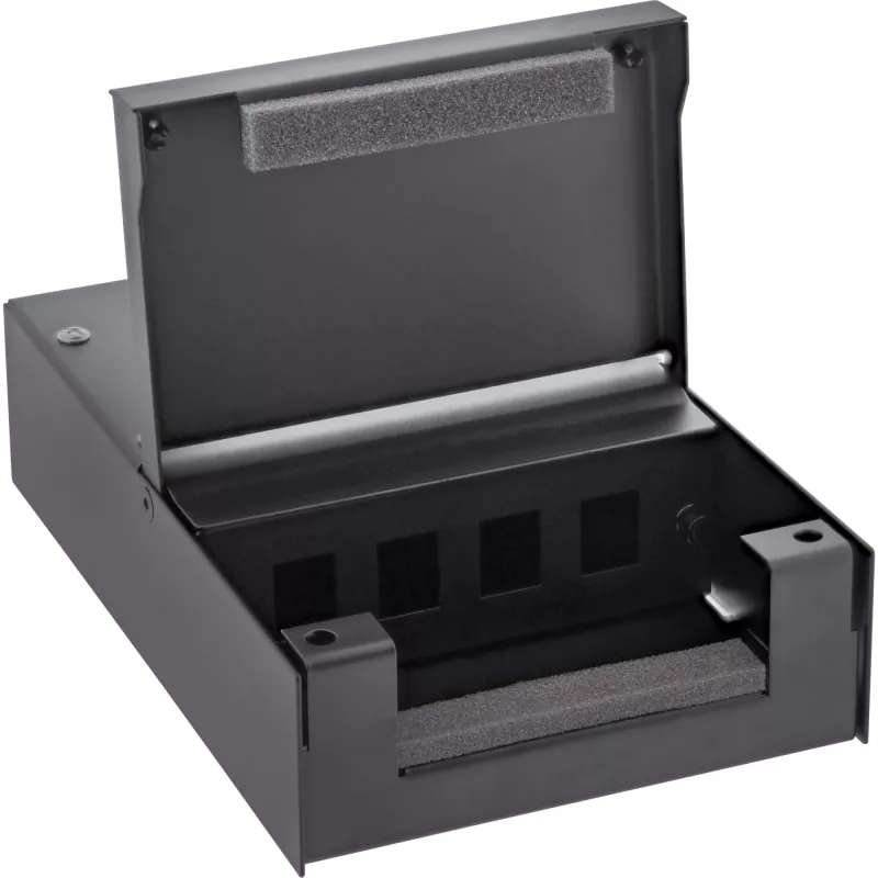 InLine paviršinio montavimo dėžutė keystone 4x RJ45 juoda 76202X