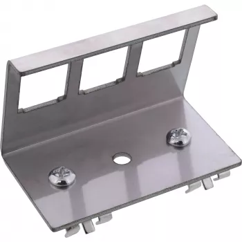 InLine 76203E metalinis Keystone užspaudžiamas laikiklis DIN bėgiui, 3 prievadai