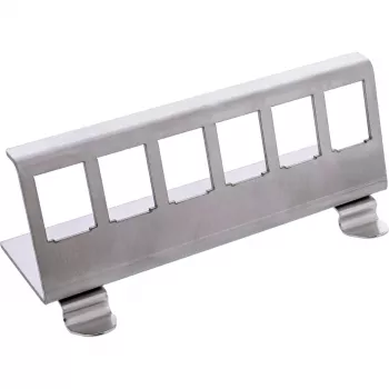 InLine 76203G metalinis Keystone užspaudžiamas laikiklis DIN bėgiui, 6 prievadai