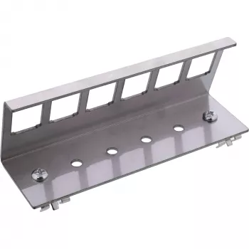 InLine 76203G metalinis Keystone užspaudžiamas laikiklis DIN bėgiui, 6 prievadai