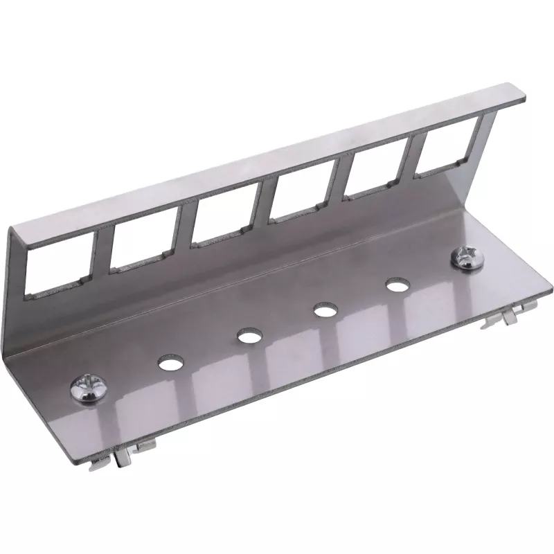 InLine 76203G metalinis Keystone užspaudžiamas laikiklis DIN bėgiui, 6 prievadai