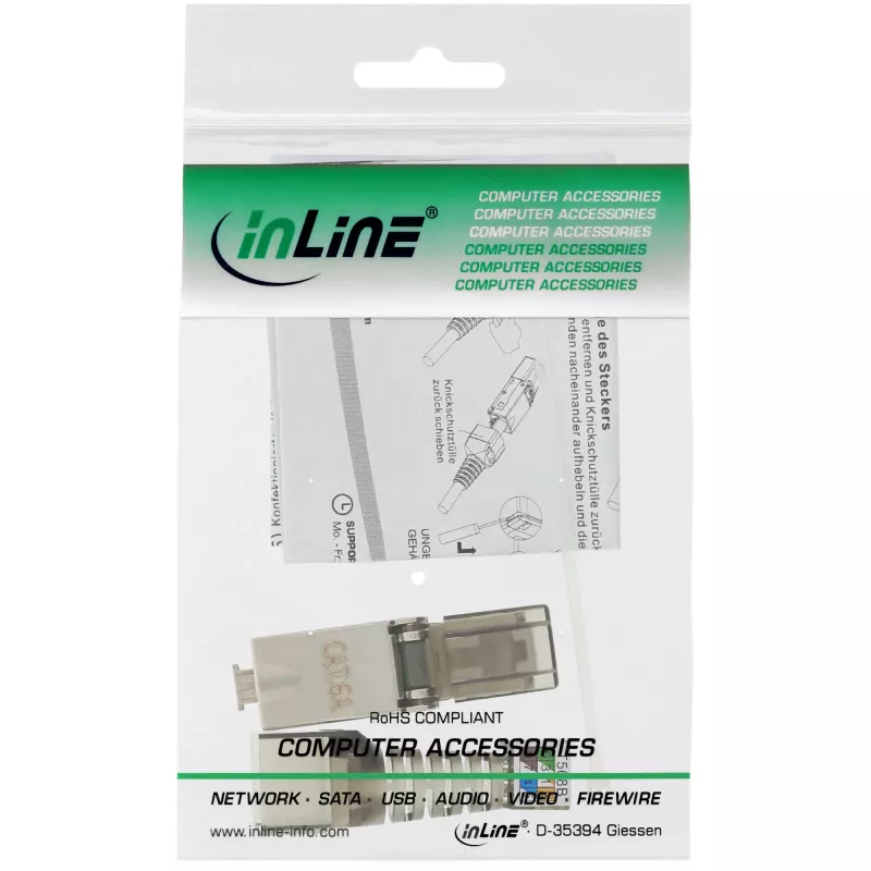 InLine RJ45 kištukas Cat.6A 500MHz lauke montuojamas ekranuotas 76204A