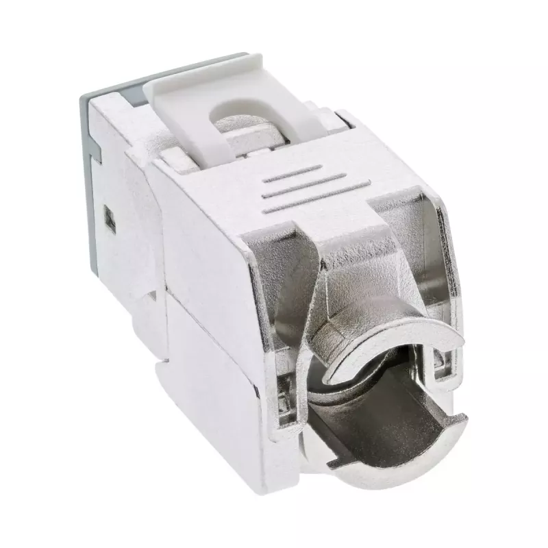 InLine Keystone RJ45 lizdas, ekranuotas, Cat.6A, pilkas, 8 vnt.