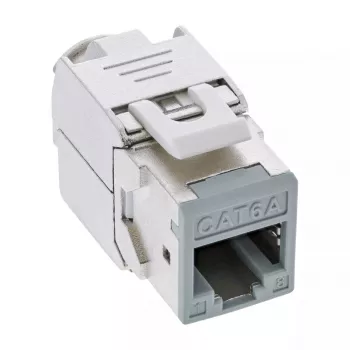 InLine Keystone RJ45 lizdas, ekranuotas, Cat.6A, pilkas, 8 vnt.