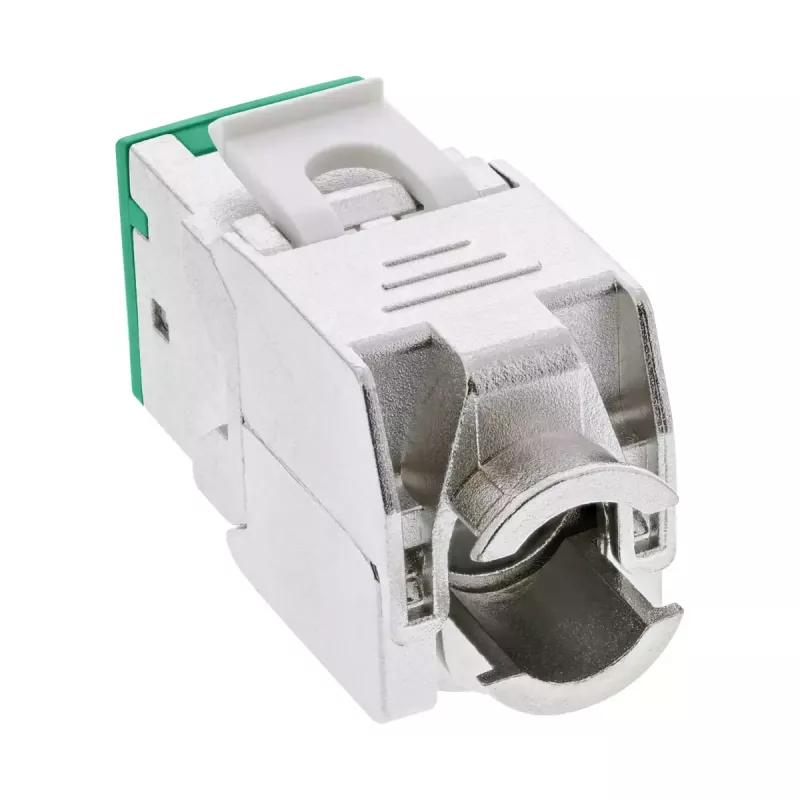 InLine Keystone RJ45 lizdas, ekranuotas, Cat.6A, žalias, 8 vnt.
