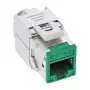 InLine Keystone RJ45 lizdas, ekranuotas, Cat.6A, žalias, 8 vnt.